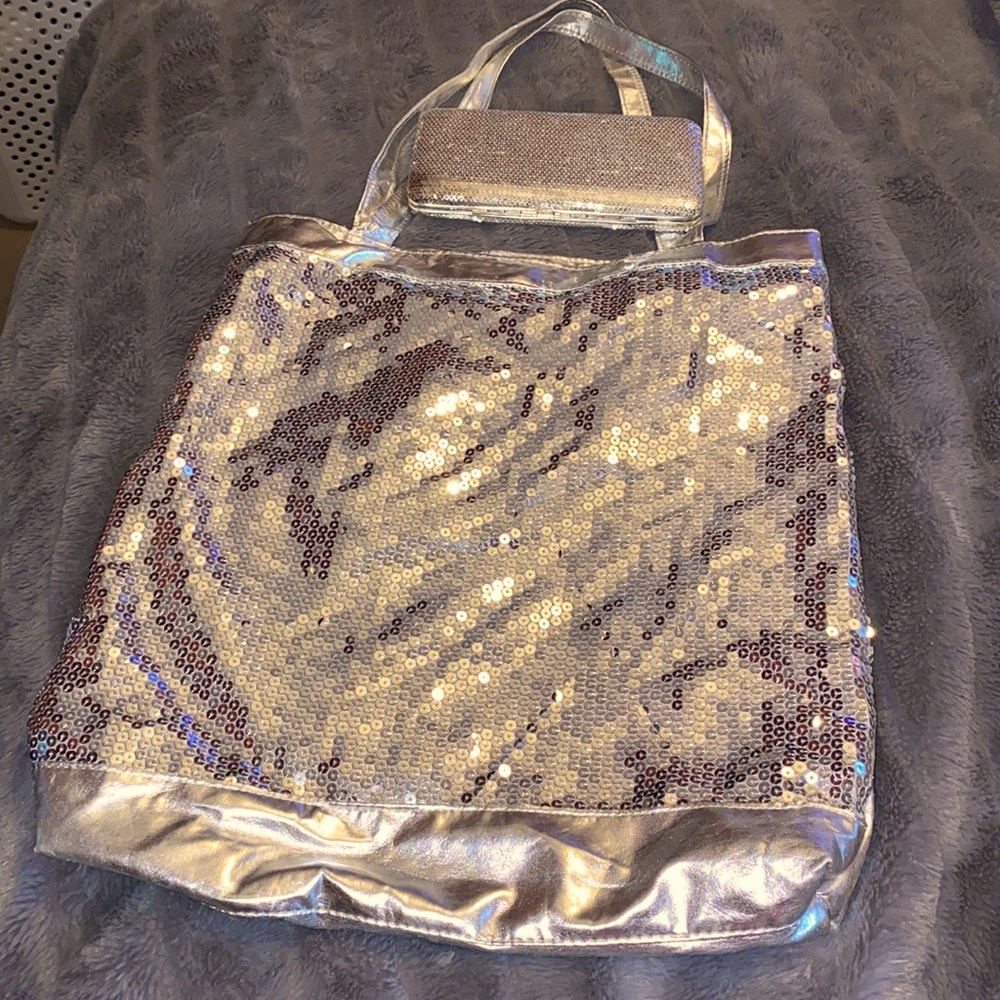 90’s bling wallet and tote bag